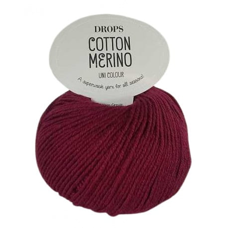 Drops Cotton Merino 07 wiśniowy