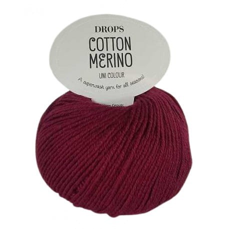 Drops Cotton Merino 07 wiśniowy