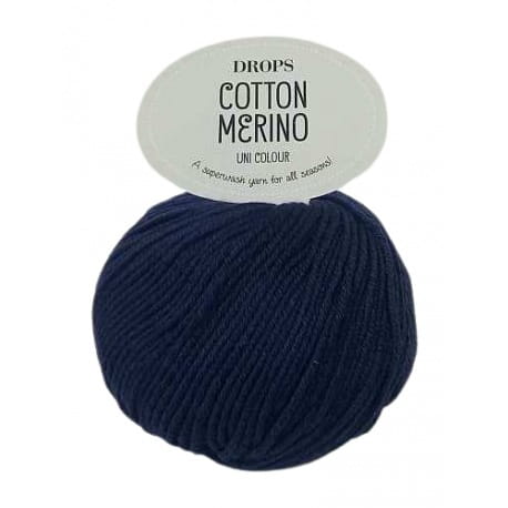Drops Cotton Merino 08 granatowy