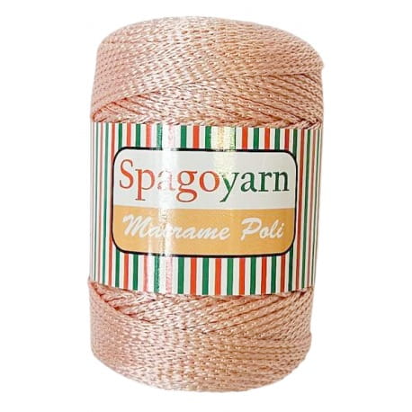 Macrame Poly 3 Spagoyarn 100% poliester 070 łosoś