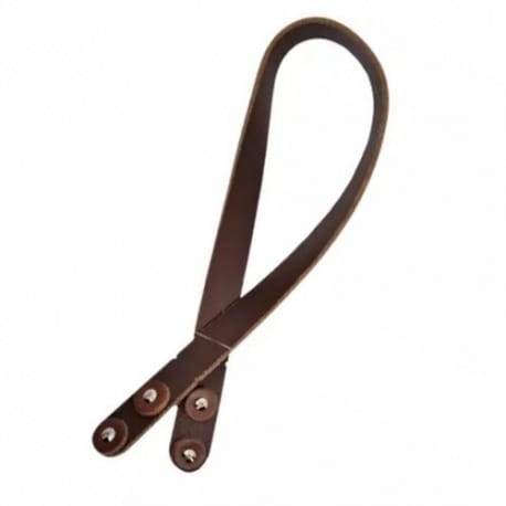 Skórzana rączka do torebki 65cm brązowy