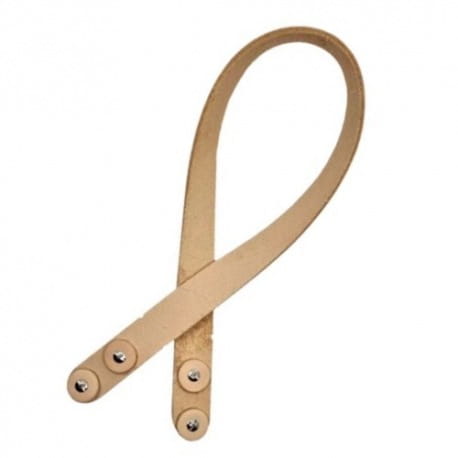 Skórzana rączka do torebki 65cm camel