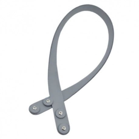 Skórzana rączka do torebki 65cm szary