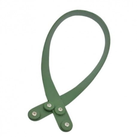 Skórzana rączka do torebki 65cm zielony