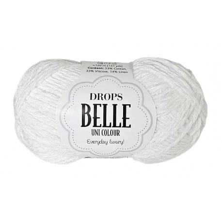 DROPS Belle 01 biały