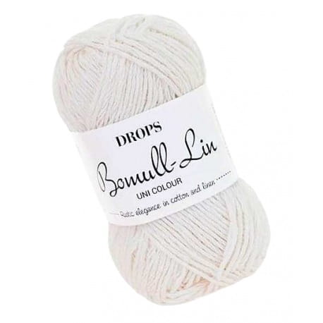 DROPS Bomull-Lin 01 biały
