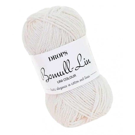 DROPS Bomull-Lin 01 biały