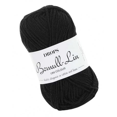 DROPS Bomull-Lin 16 czarny