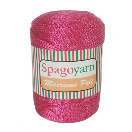 Macrame Poly 3 Spagoyarn 100% poliester 080 amarant