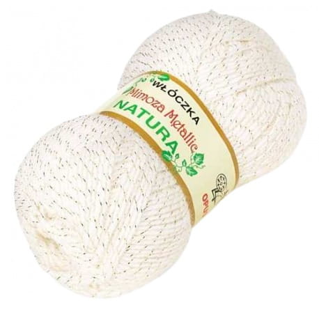 Opus Mimoza Metallic WH-G biały ze złotą nitką