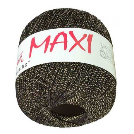 Maxi Metallic Altin Basak 2999 czarny ze złotą nitką