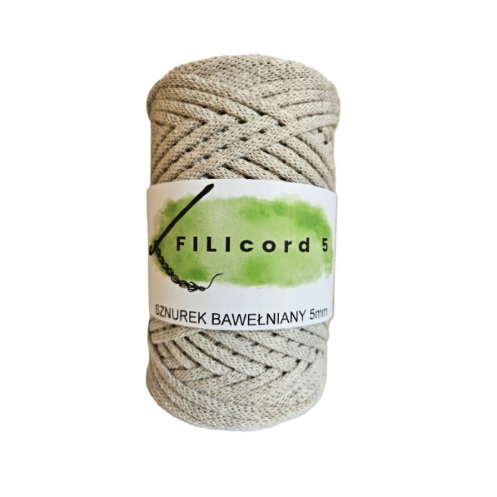 FILIcord 5 sznurek bawełniany płaski lniany