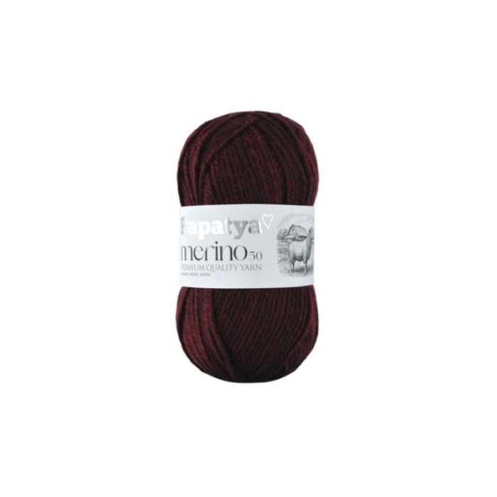 Papatya Merino 50 burgundowy 53280