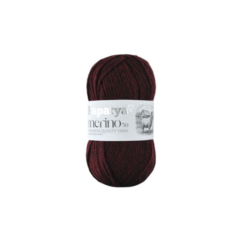 Papatya Merino 50 burgundowy 53280