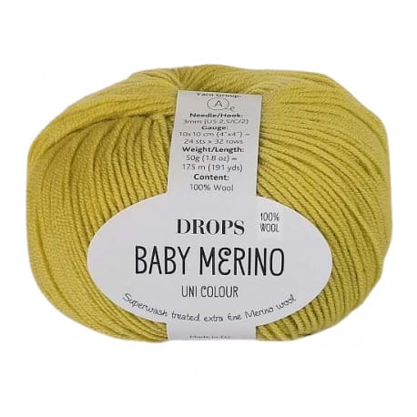 Drops Baby Merino 45 musztardowy