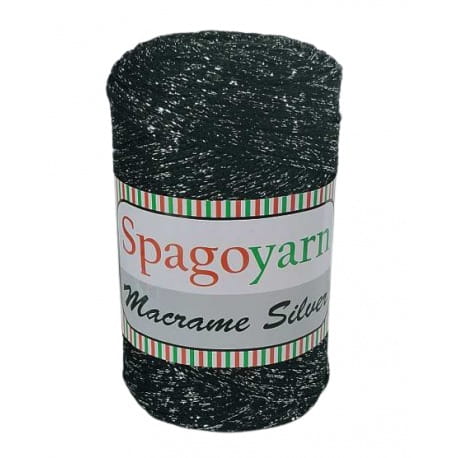 Spagoyarn Macrame Silver 123 czarny