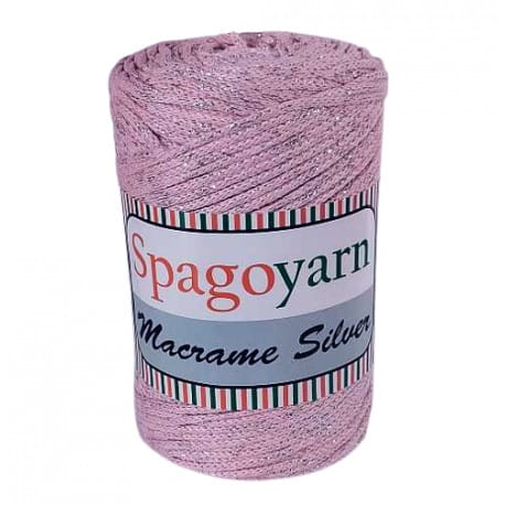 Spagoyarn Macrame Silver 132 różowy