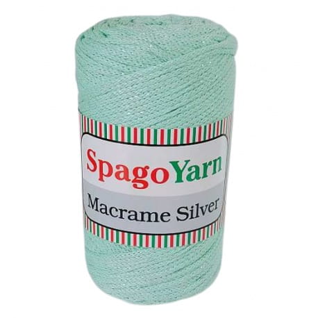Spagoyarn Macrame Silver 138 miętowy