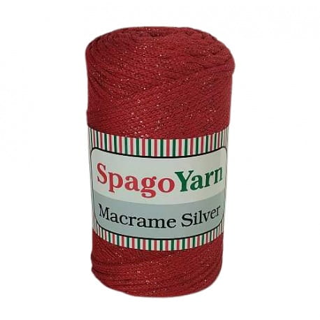 Spagoyarn Macrame Silver 145 czerwony