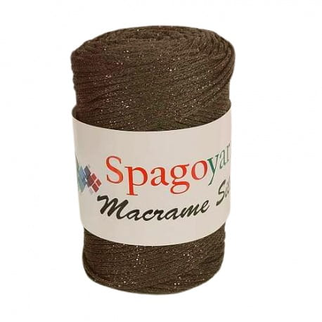 Spagoyarn Macrame Silver 136 brązowy