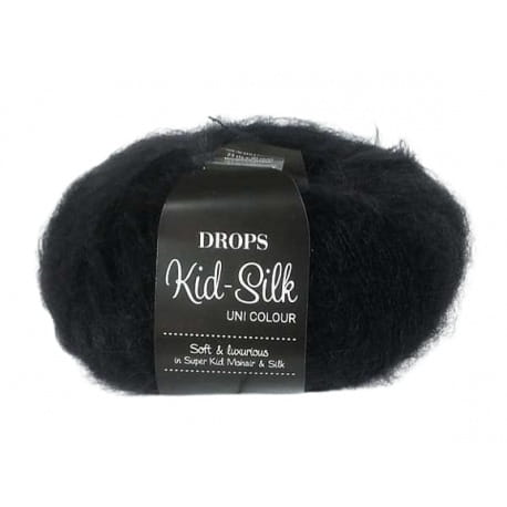 DROPS Kid Silk 02 czarny