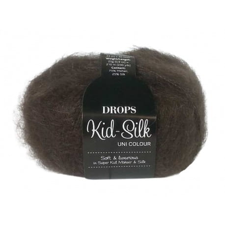 DROPS Kid Silk 15 ciemny brąz