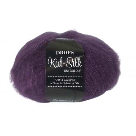 DROPS Kid Silk 16 ciemny fiolet