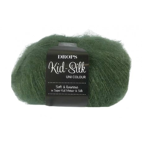 DROPS Kid Silk 19 ciemny zielony