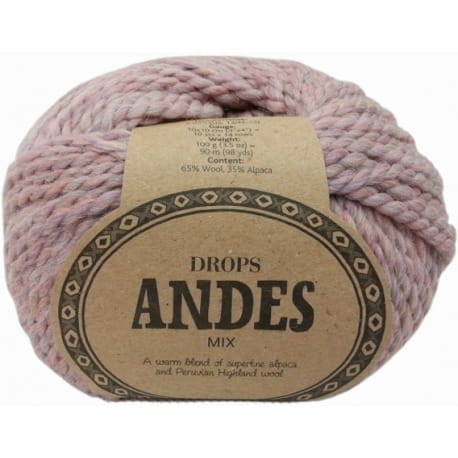 Drops Andes Mix 4276 brudny róż