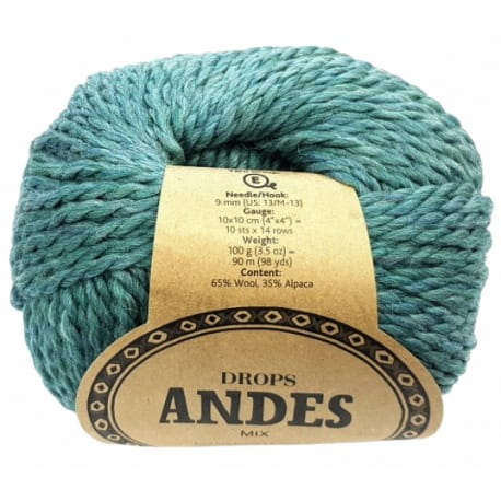 Drops Andes Mix 7130 zieleń oceanu