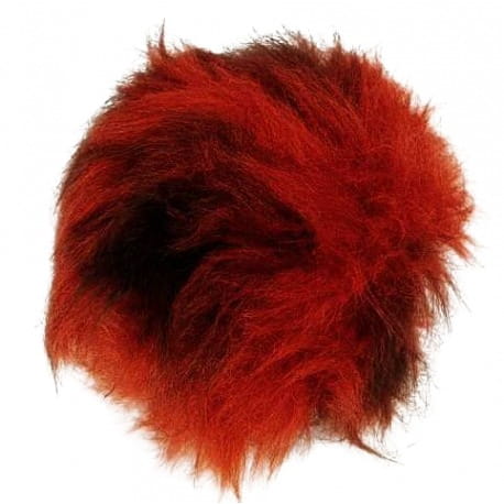 Pompon 9cm czerwony melanż