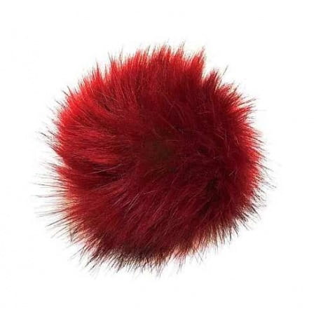 Pompon 12cm bordowy