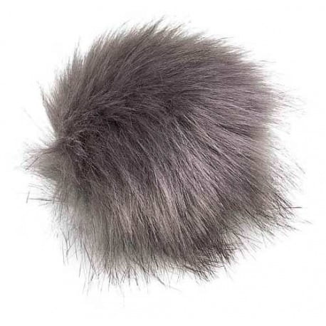 Pompon 12cm szary melanż