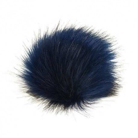 Pompon 12cm granatowy