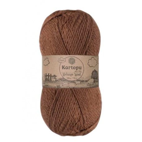 Kartopu Melange Wool K1892 brązowy