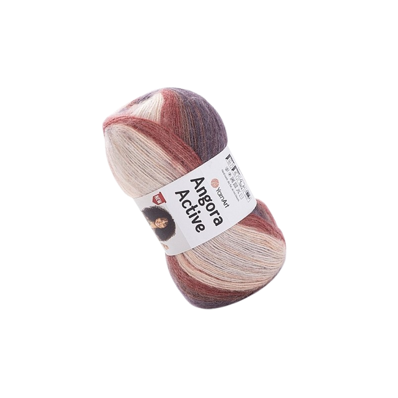 YarnArt Angora Active 851 rudy i brązowy