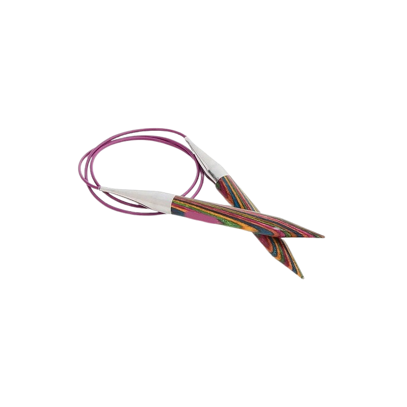 KnitPro Symfonie druty drewniane na żyłce 7mm/120cm