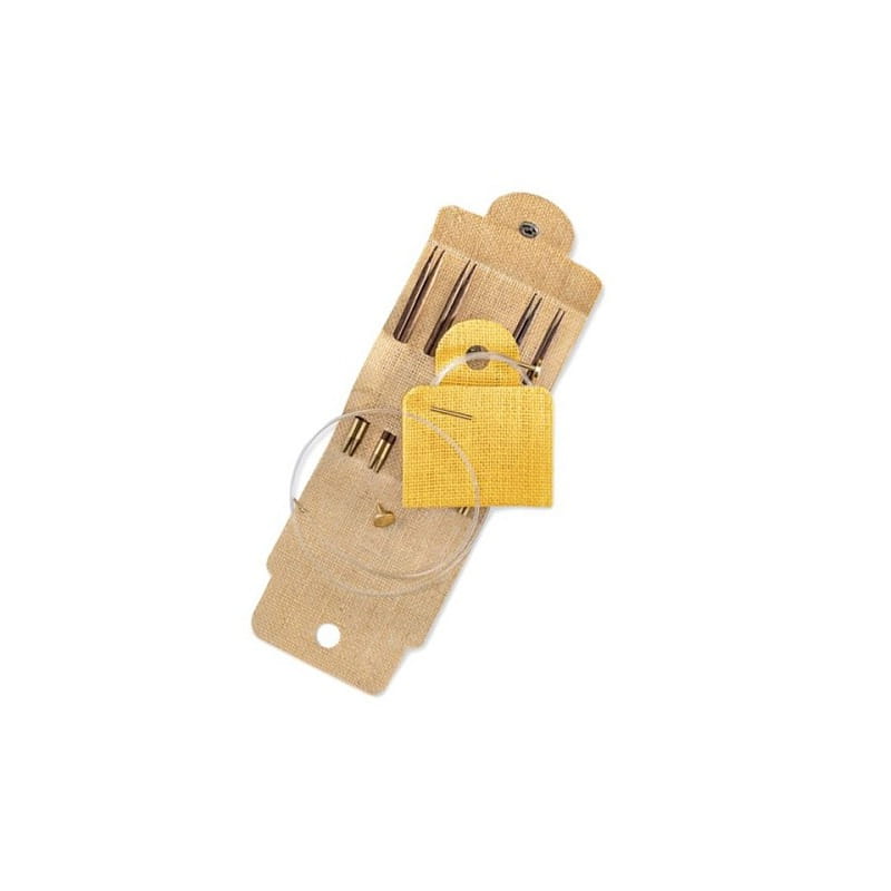 Zestaw drewnianych drutów z wymiennymi żyłkami PONY - Perfect Jute 3-5mm x 14cm