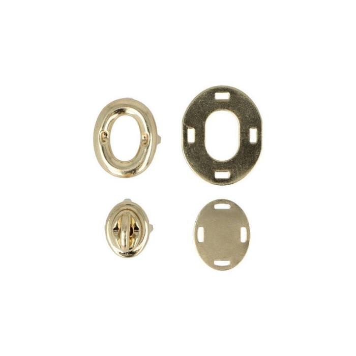 Zapięcie do torebki obrotowe 3,5x2,5cm złote
