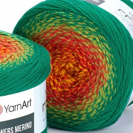 Flowers Merino Yarn Art 533