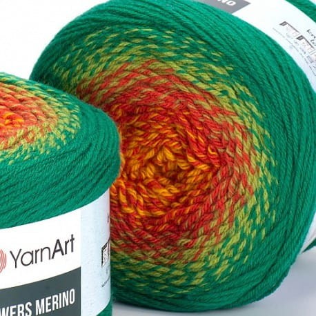 Flowers Merino Yarn Art 533