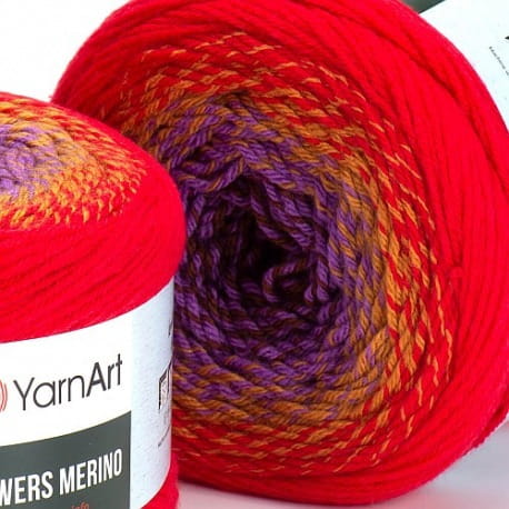 Flowers Merino Yarn Art 541