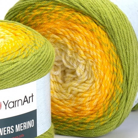 Flowers Merino Yarn Art 549