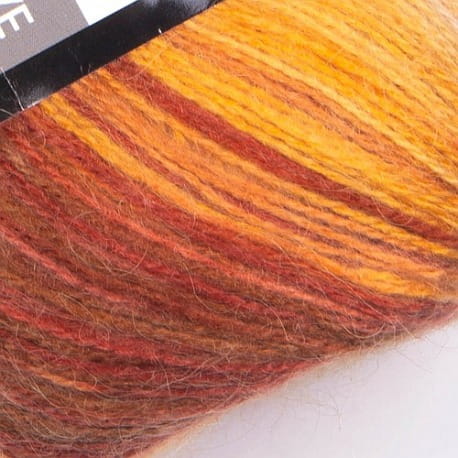 YarnArt Angora Active 844 rudy, pomarańczowy i żółty