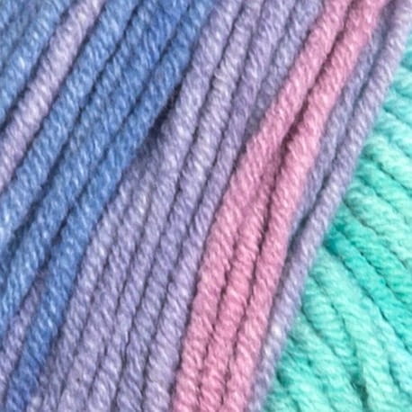 YarnArt Jeans Crazy 8203 turkus, lawendowy, niebieski