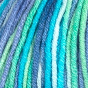YarnArt Jeans Crazy 7204 melanże niebieskiego, turkusu, miętowego