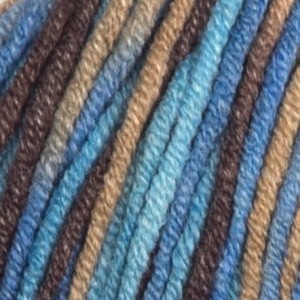 YarnArt Jeans Crazy 7202 melanże niebieskiego, beżu i brązu