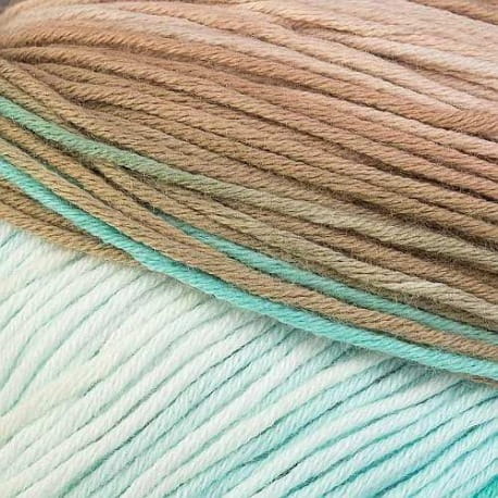 Alize Bella Batik 3675 beż, jasny turkus (100g)