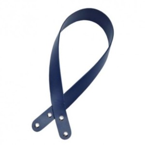 Skórzana rączka do torebki 65cm niebieski
