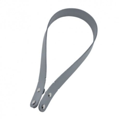 Skórzana rączka do torebki 65cm szary